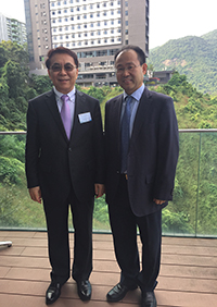 Prof. Bai Chunli, President of CAS pose a photo with Prof. Xie Zuowei